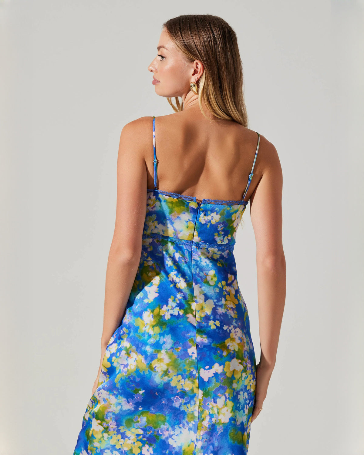 sleeveless satin a-line maxi bridesmaid dress - image 4