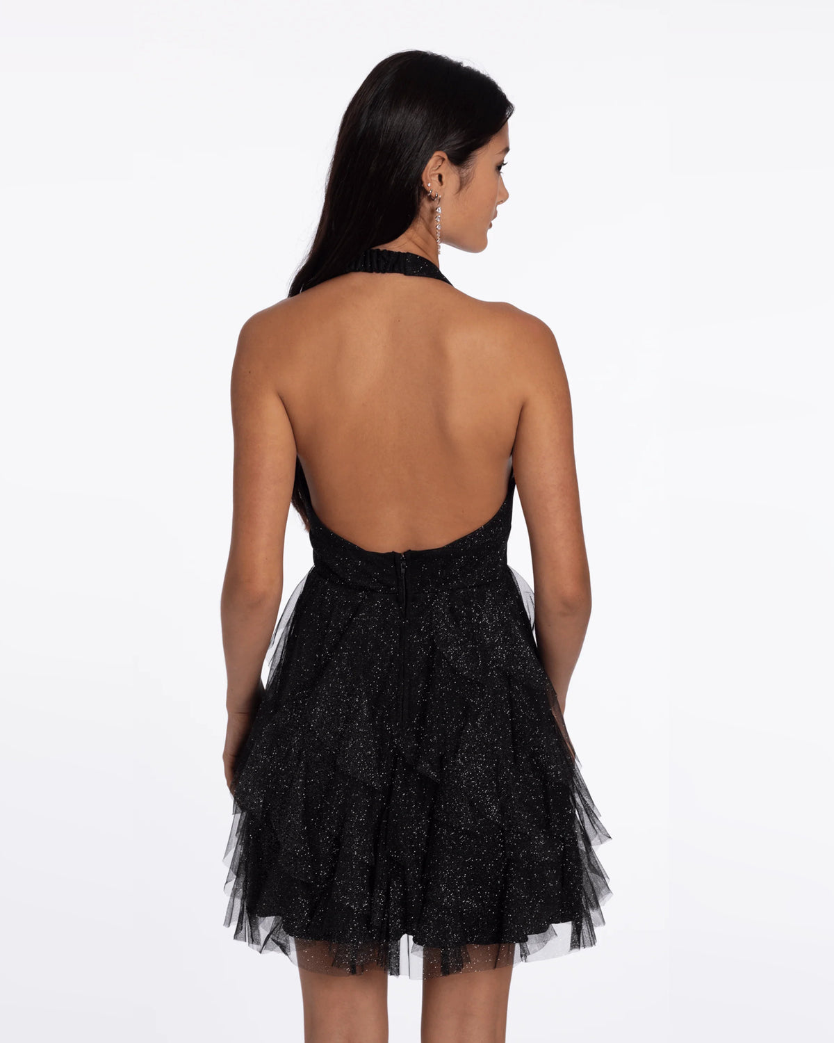 halter neck fit-and-flare maxi homecoming dress - image 4