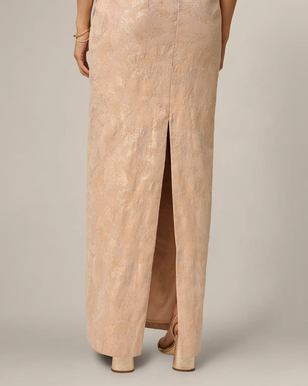 spaghetti strap sheath maxi mother of the bride dress - image 4
