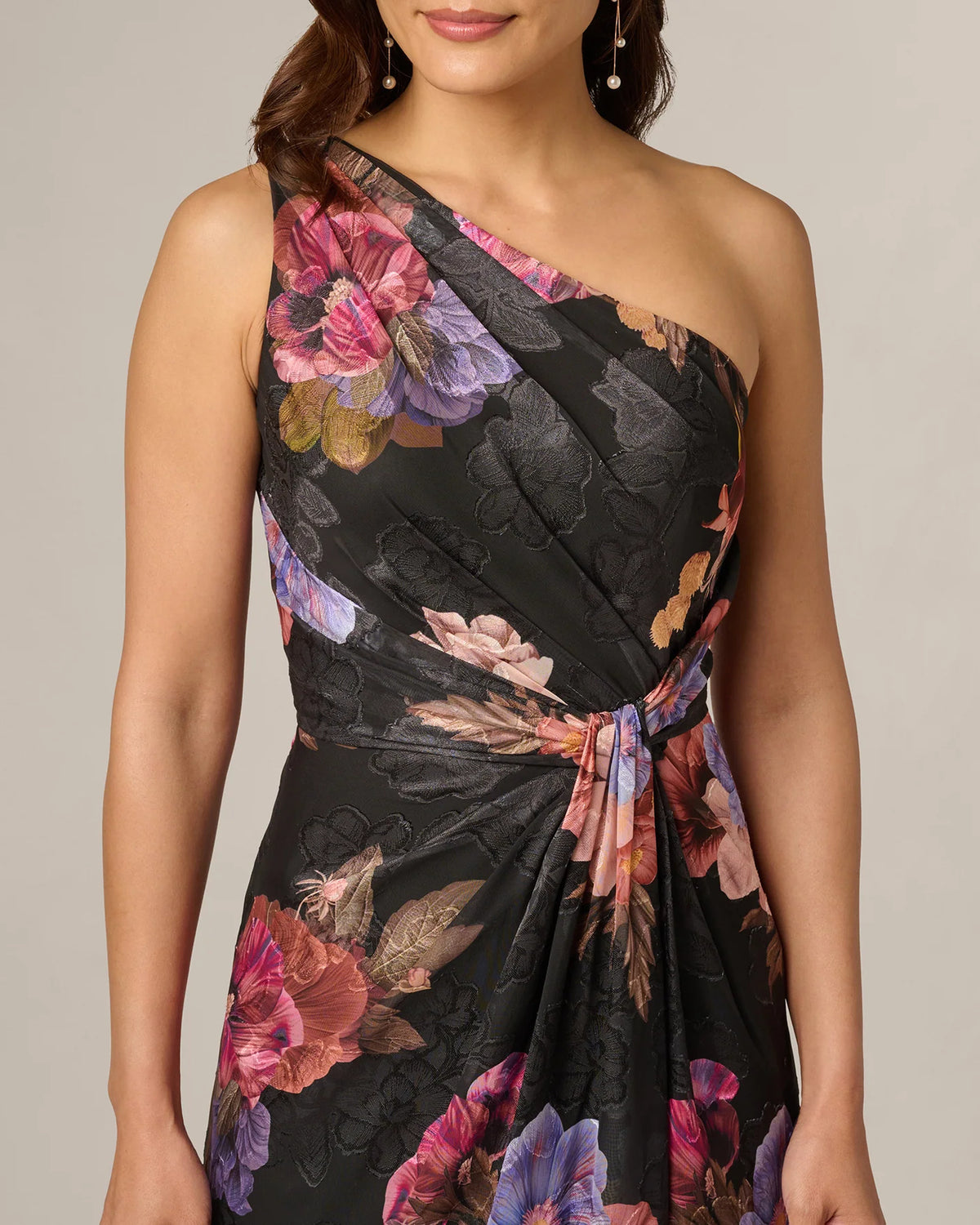 one-shoulder a-line maxi mother of the bride dress - image 4