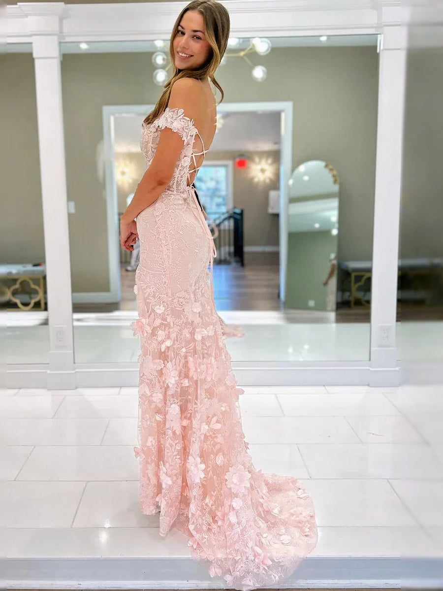 Light Blue floor-length prom dress, alternate view showing the overall dress design
