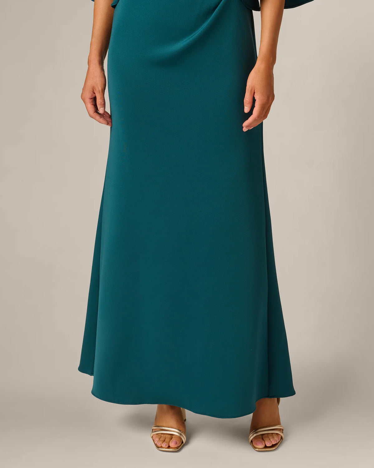 off-shoulder a-line maxi mother of the bride dress - image 4