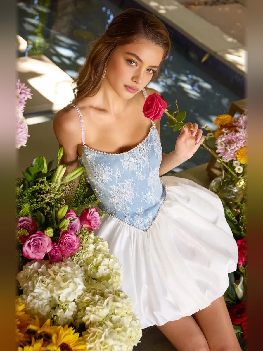 As Picture mini homecoming dress, alternate view showing the overall dress design