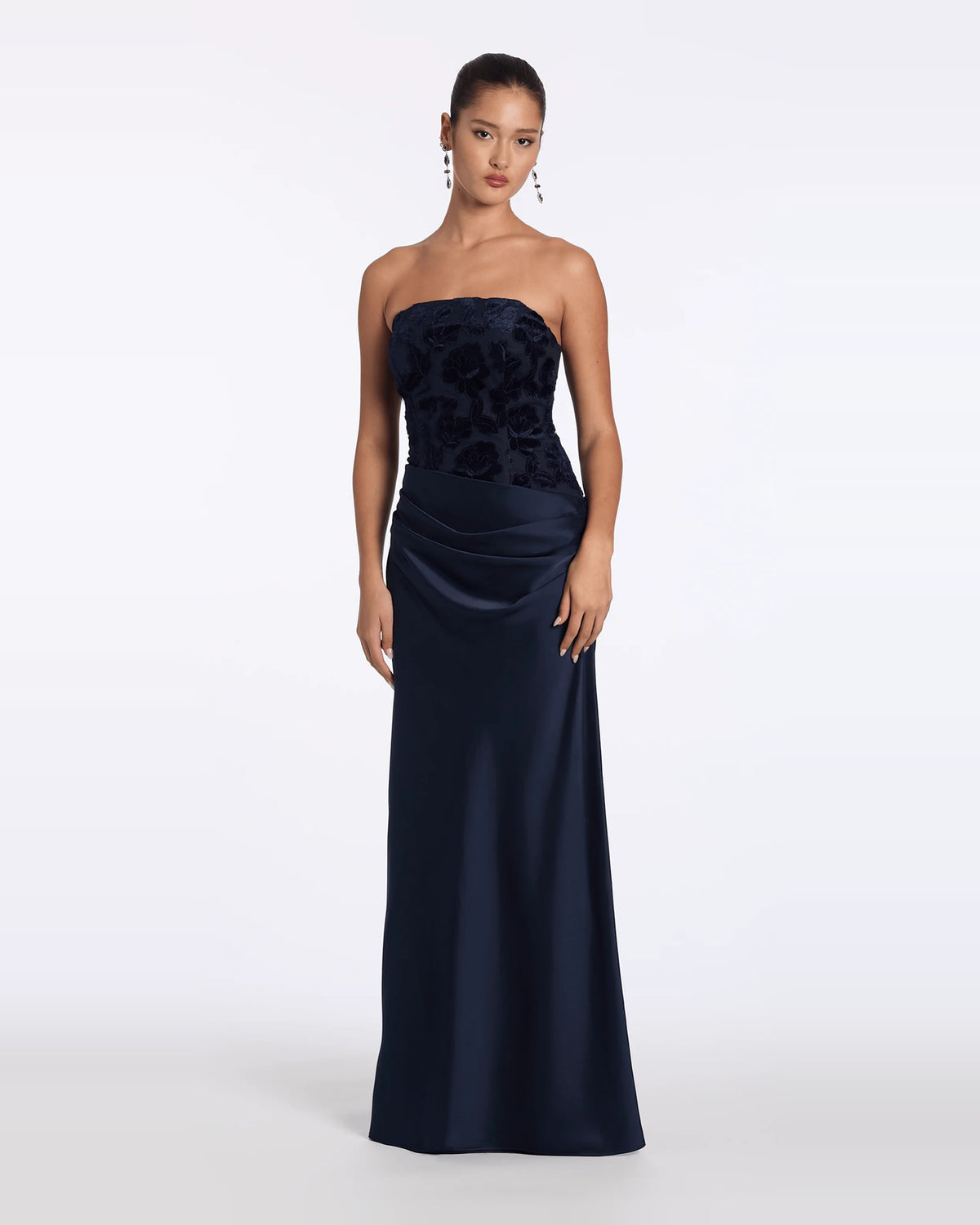 square neck column maxi prom dress - image 4