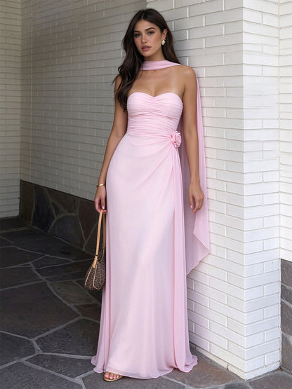 Product view 4 of Strapless Ruched Chiffon Bridesmaid Dress
