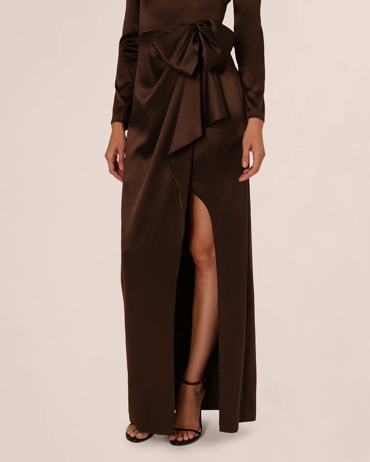 long-sleeve a-line maxi mother of the bride dress - image 4