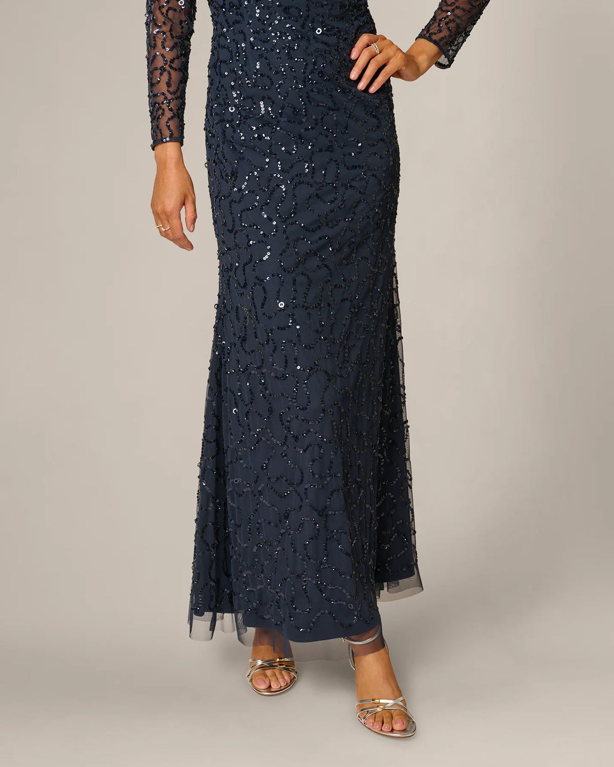 off-shoulder a-line maxi mother of the bride dress - image 4