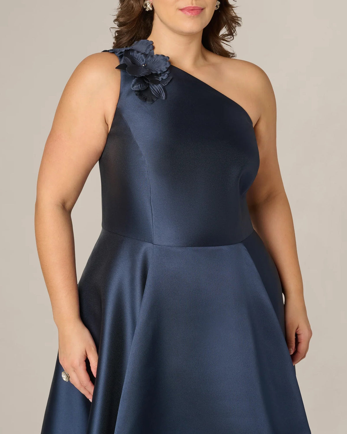 one-shoulder a-line maxi mother of the bride dress - image 4