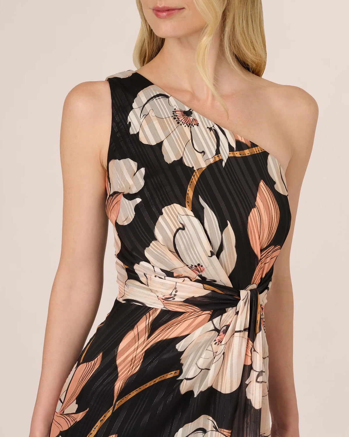 one-shoulder a-line maxi mother of the bride dress - image 4
