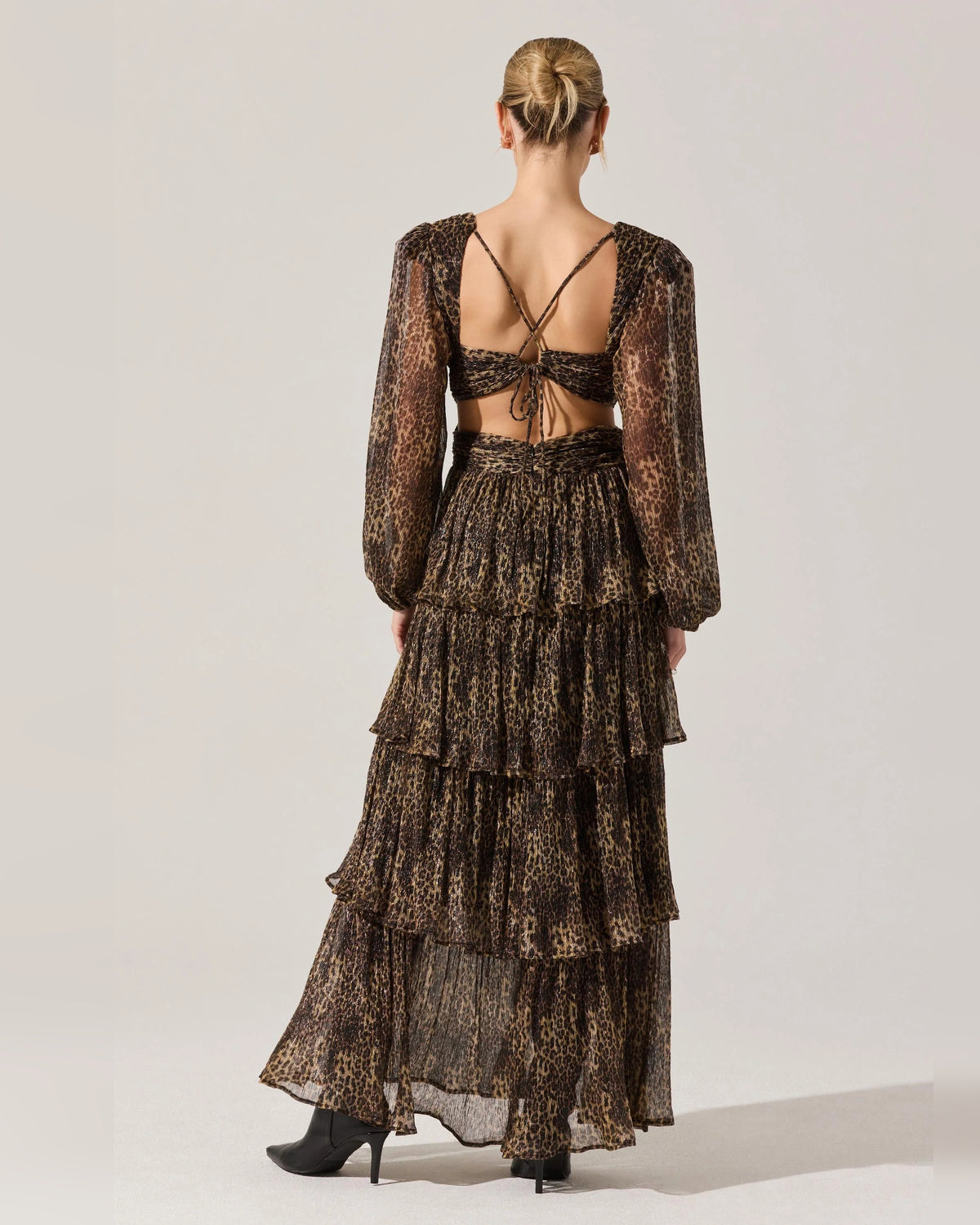 spaghetti strap a-line maxi formal dress - image 4