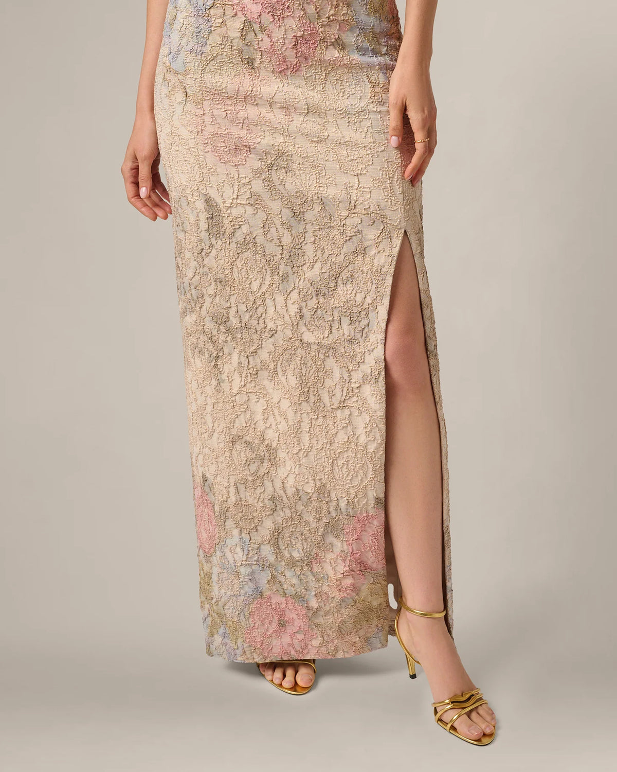 one-shoulder sheath maxi mother of the bride dress - image 4