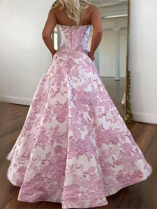 Lilac maxi prom dress, alternate view showing the overall dress design