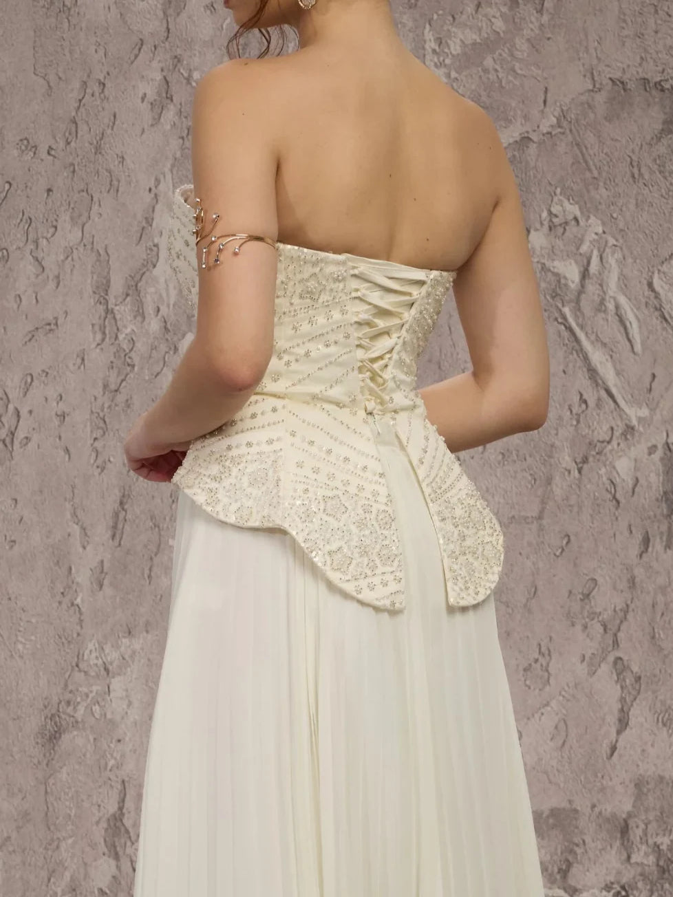 Sweetheart Peplum Corset A-Line Floor-Length Formal Dress, product image 4