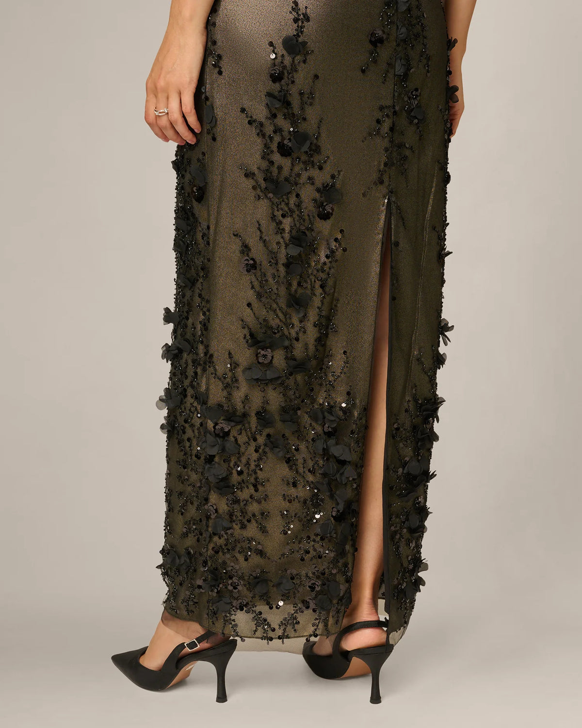 one-shoulder a-line maxi mother of the bride dress - image 4