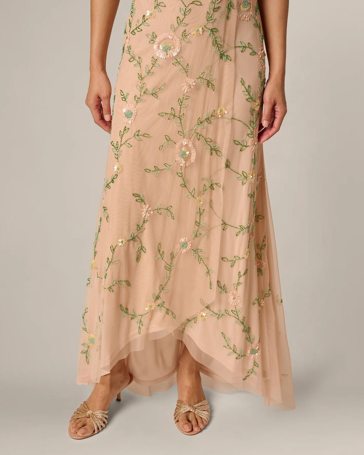 flutter-sleeve a-line maxi mother of the bride dress - image 4