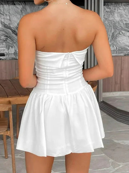 Red midi formal dress with off-the-shoulder neckline, alternate view showing the waist