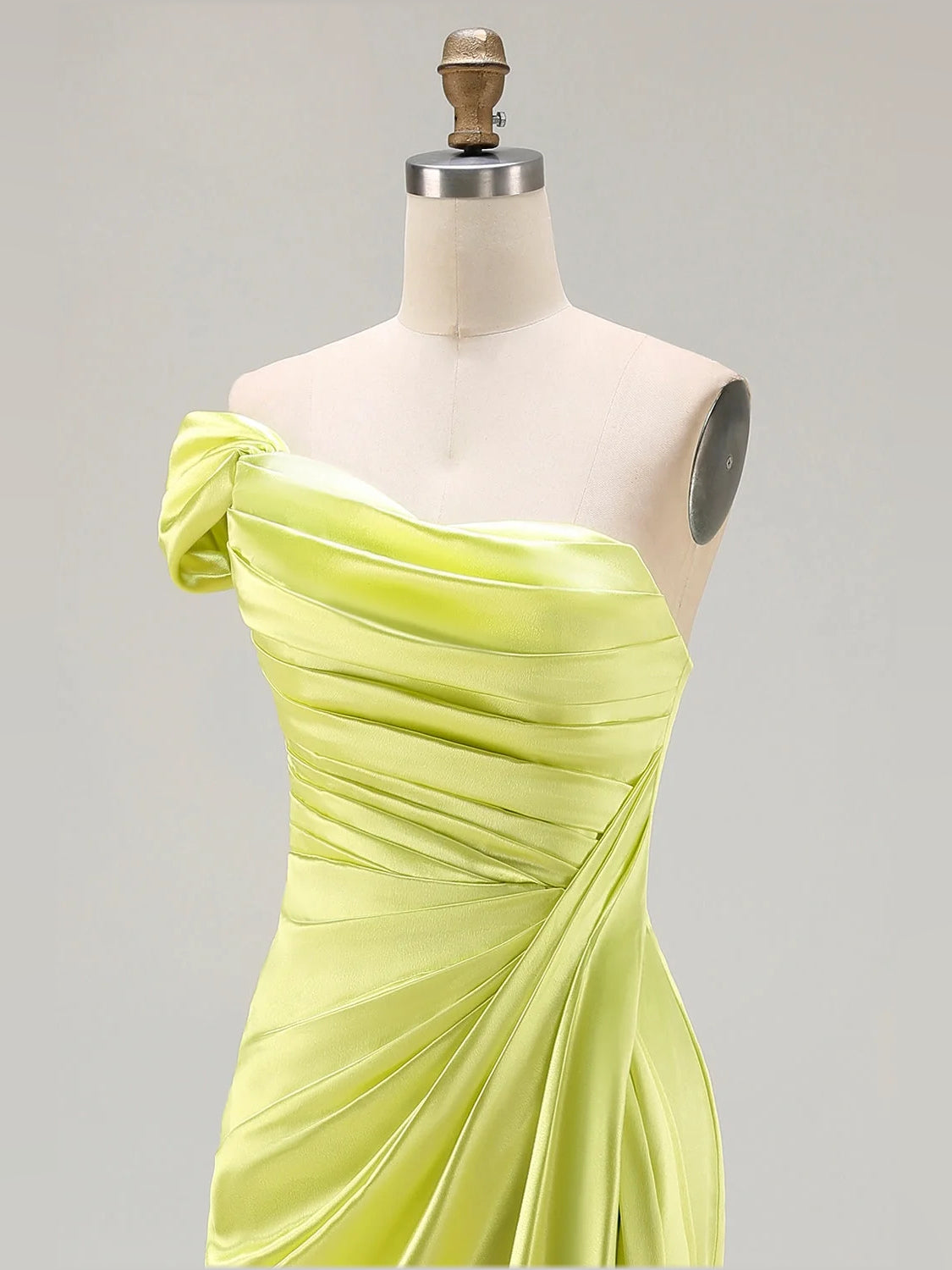 Lime Green floor-length prom dress, alternate view showing the overall dress design