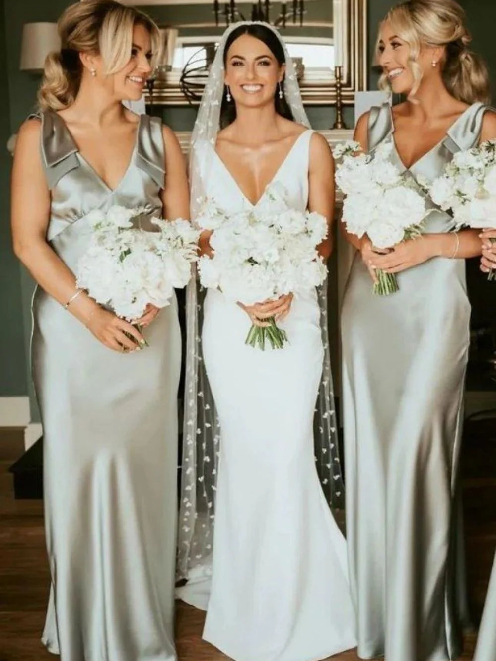 As Picture floor-length bridesmaid dress, alternate view showing the overall dress design