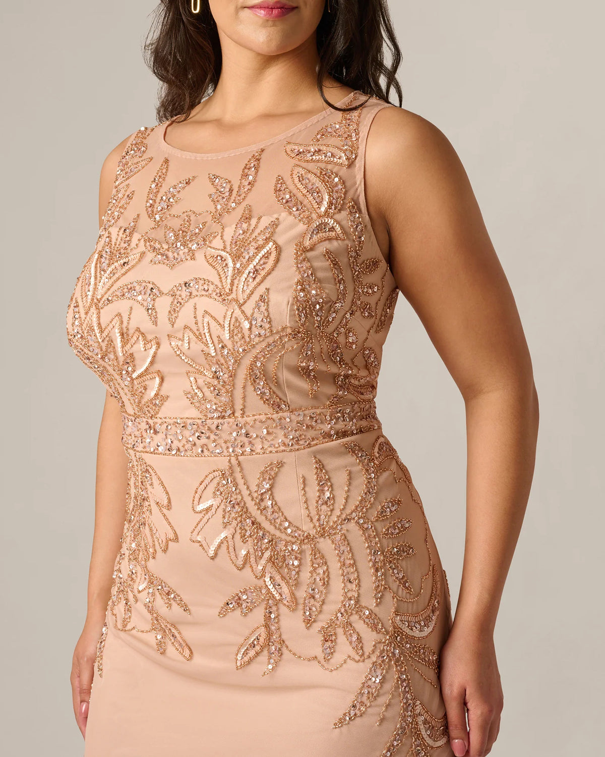 sleeveless sheath maxi mother of the bride dress - image 4