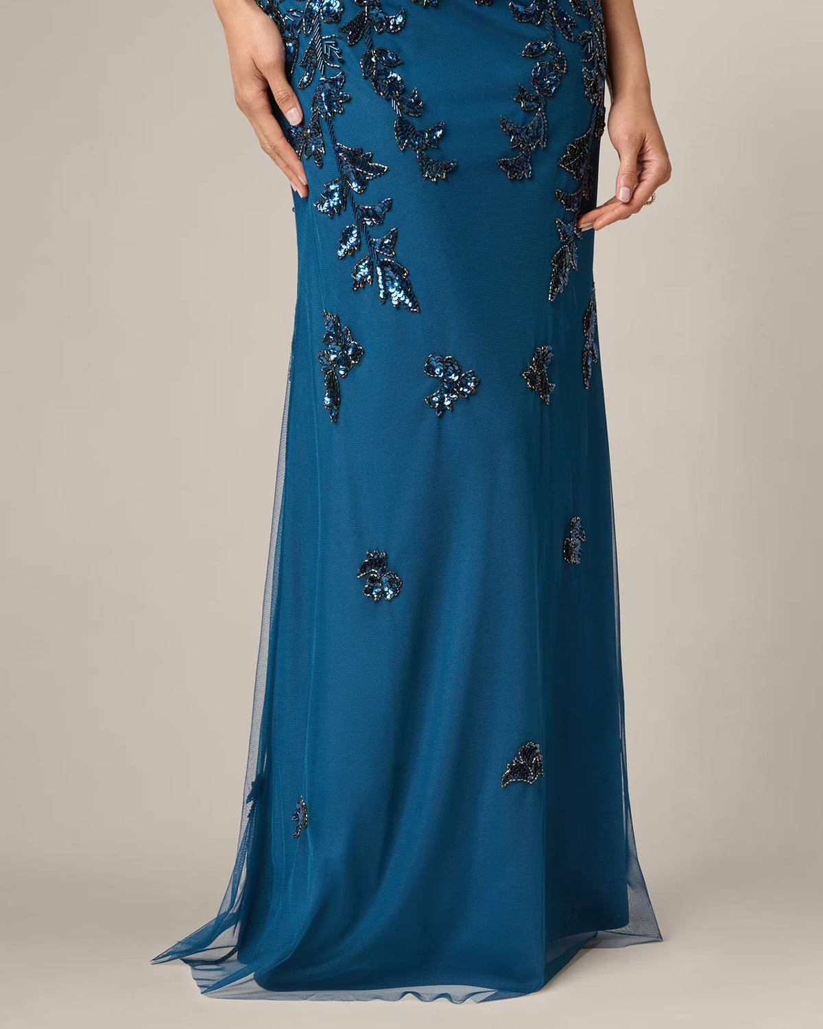 off-shoulder mermaid maxi mother of the bride dress - image 4