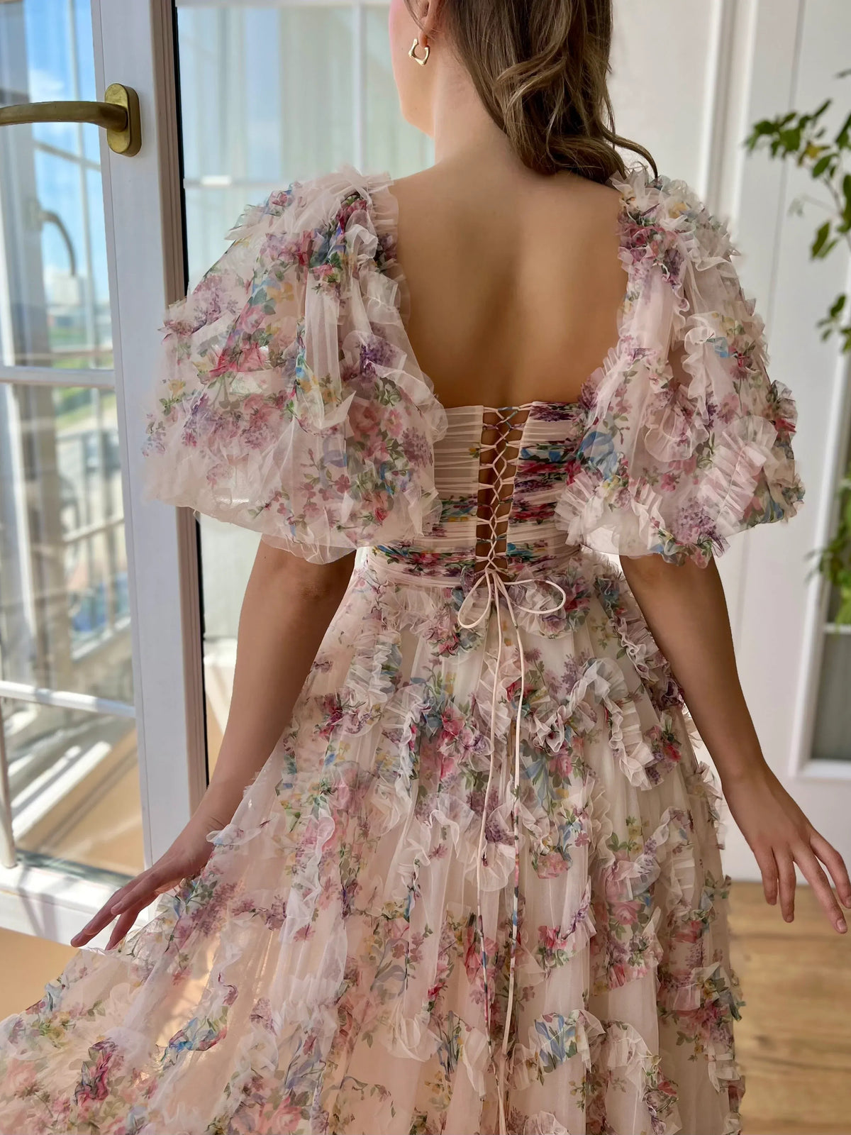 As Picture floor-length prom dress, close view of the dress design