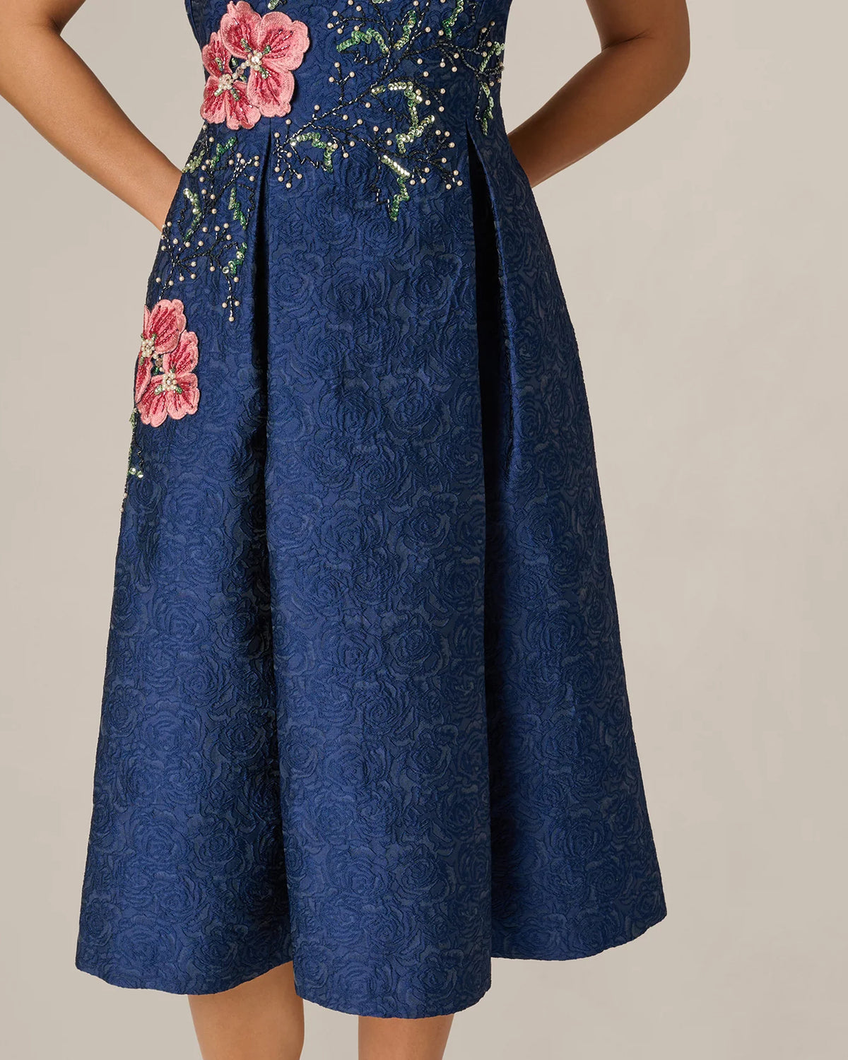 fit-and-flare midi mother of the bride dress - image 4