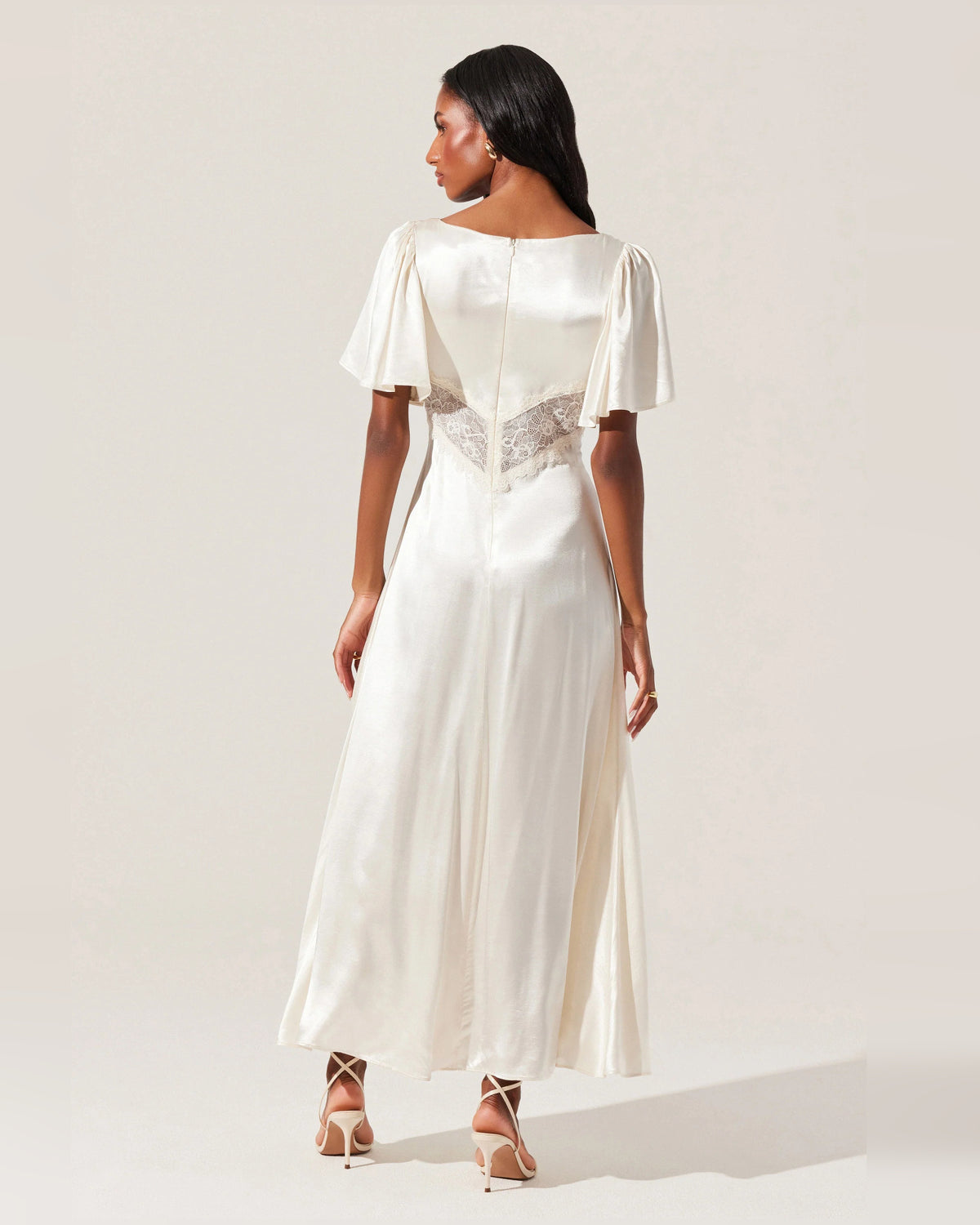 v-neck a-line midi formal dress - image 4