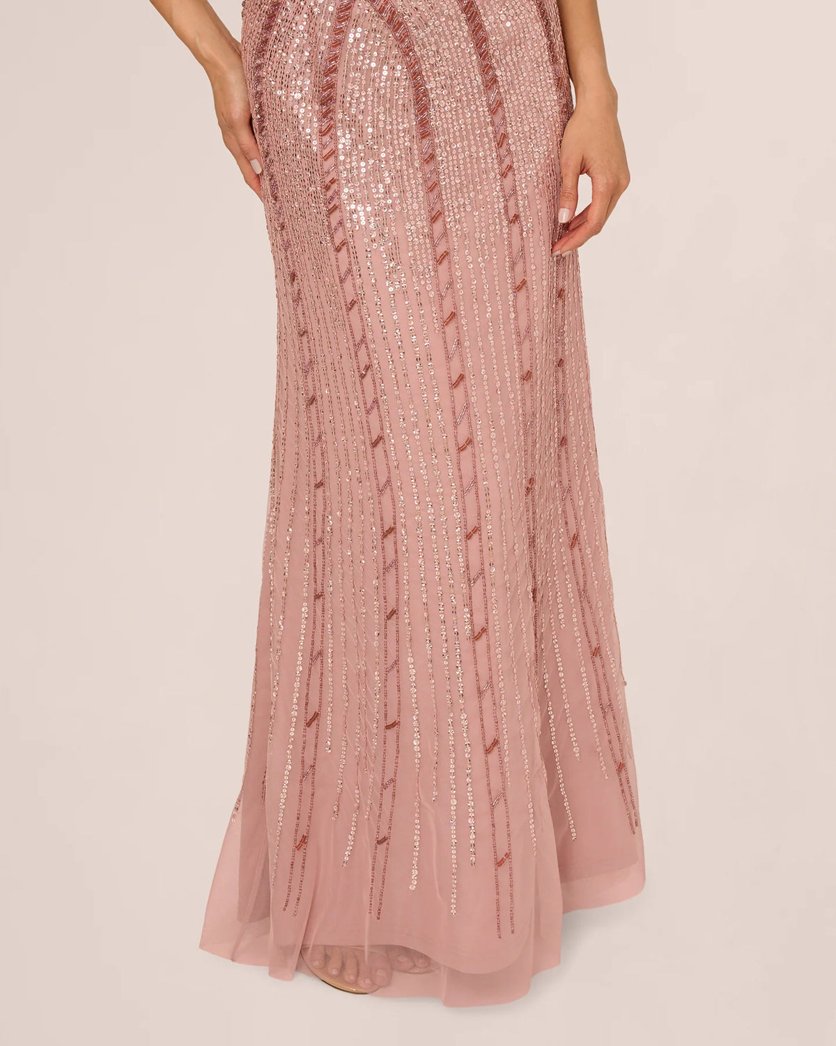 one-shoulder mermaid maxi mother of the bride dress - image 4