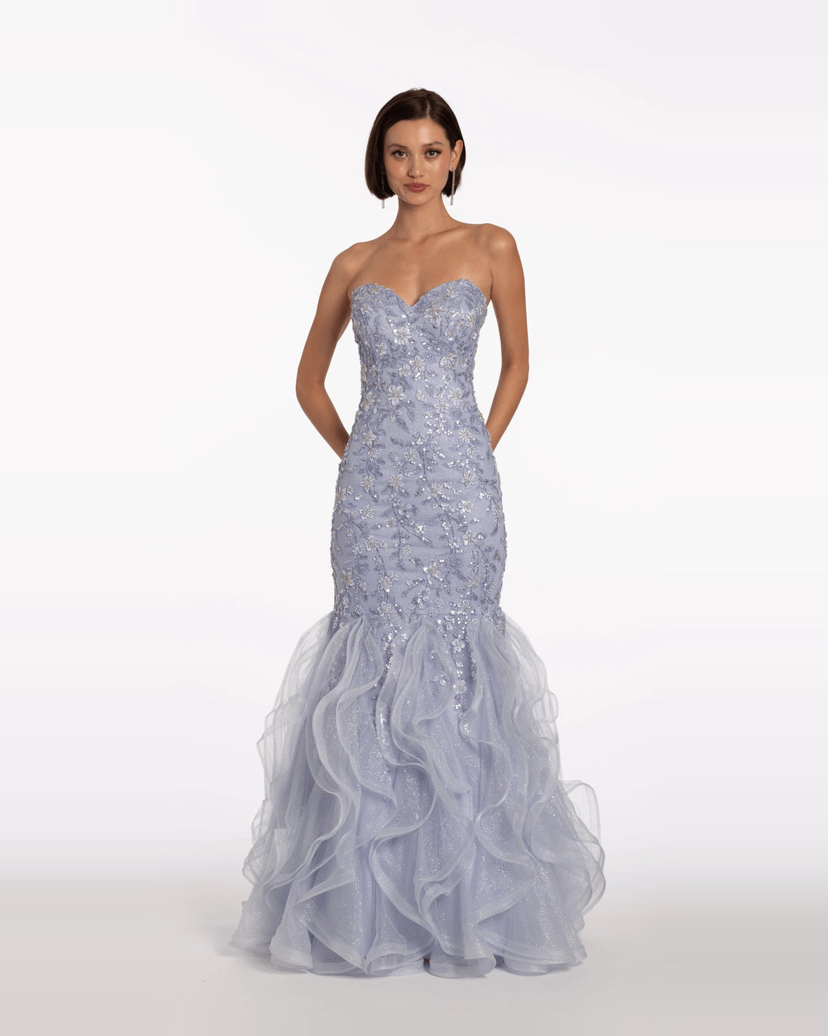 strapless mermaid maxi prom dress - image 4