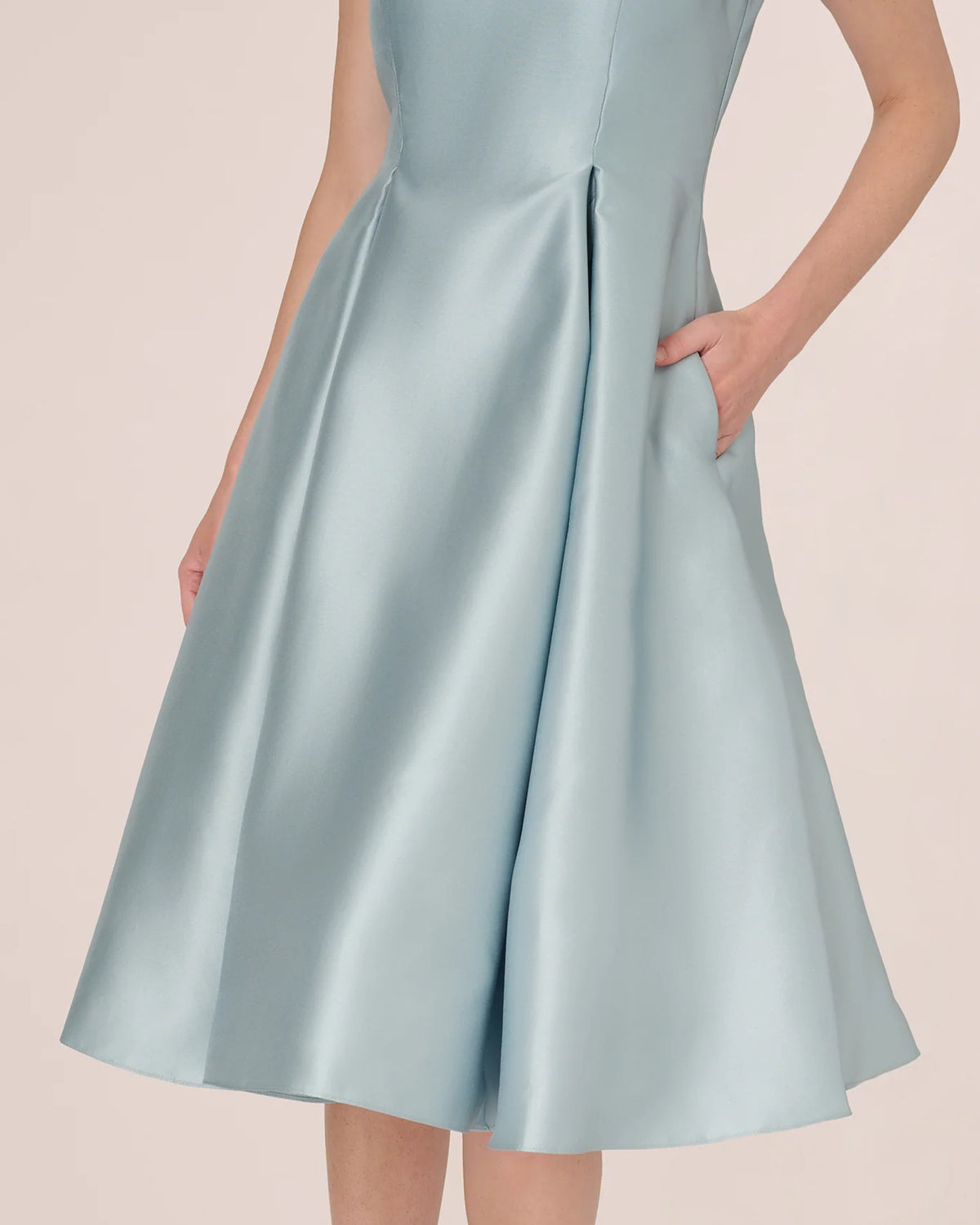 cap-sleeve a-line midi mother of the bride dress - image 4