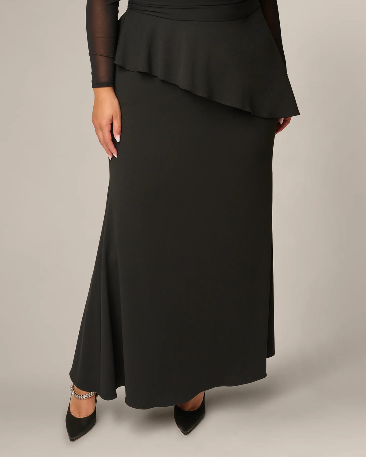 spaghetti strap a-line maxi mother of the bride dress - image 4