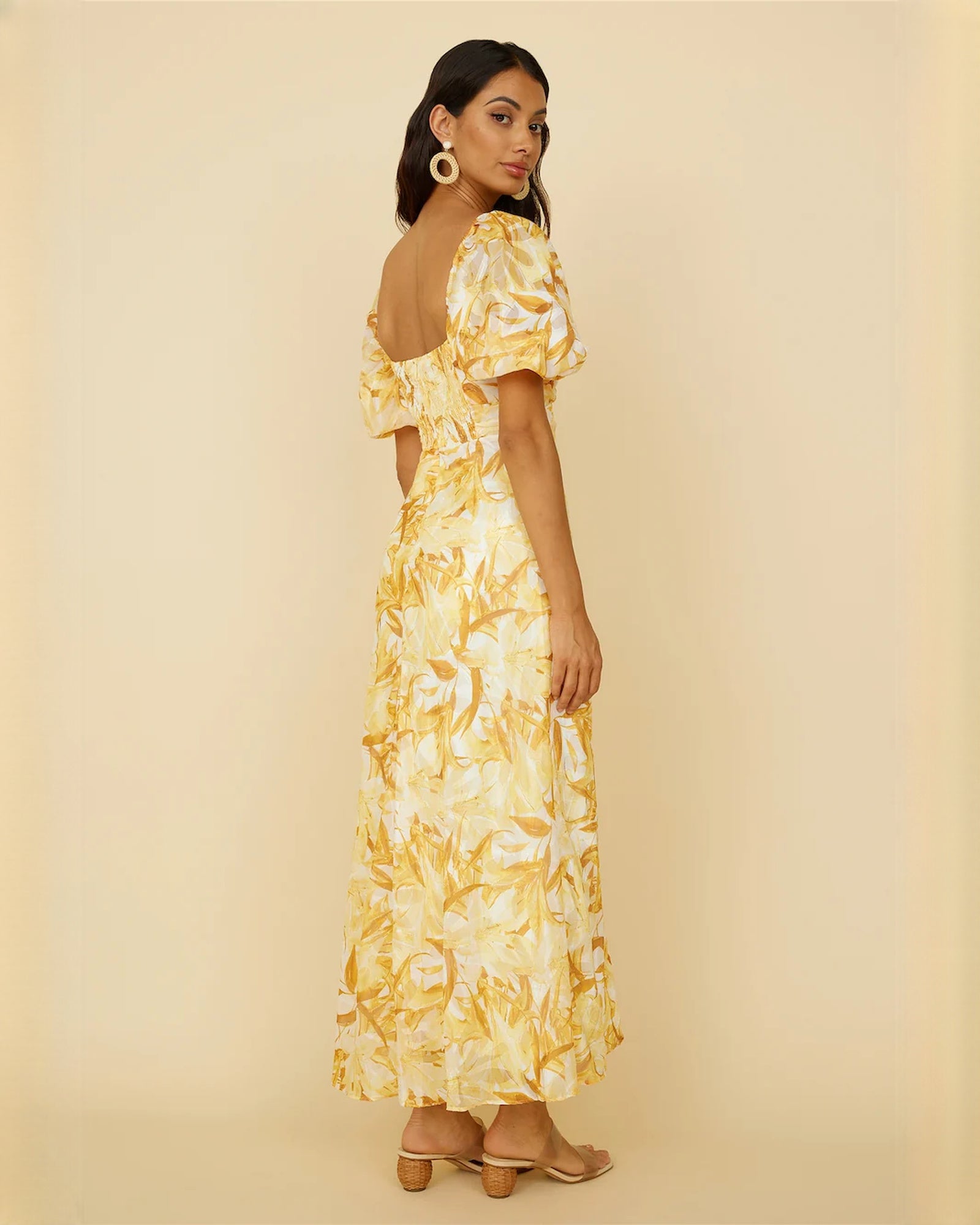 sleeveless chiffon a-line maxi bridesmaid dress - image 4