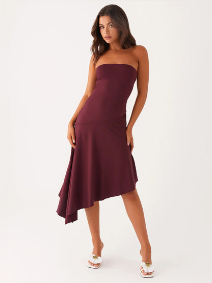 Mulberry midi formal dress, alternate view showing the waist