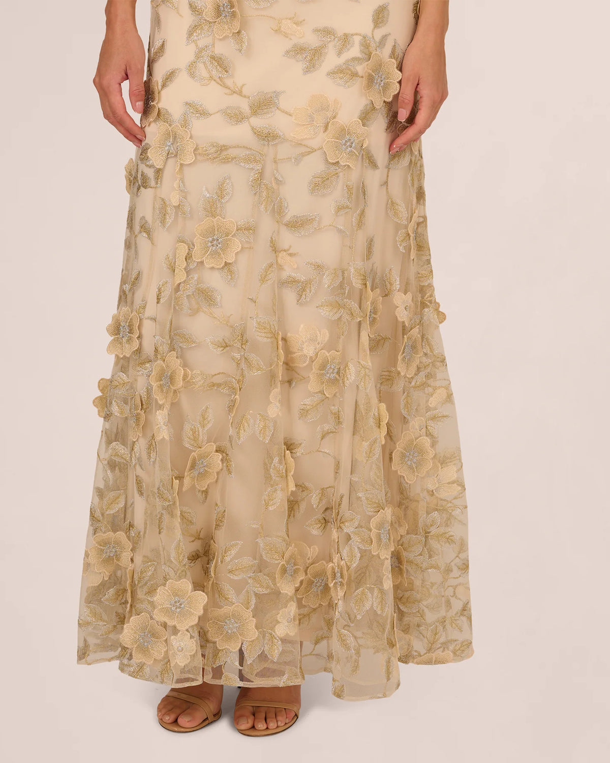 cap-sleeve a-line maxi mother of the bride dress - image 4