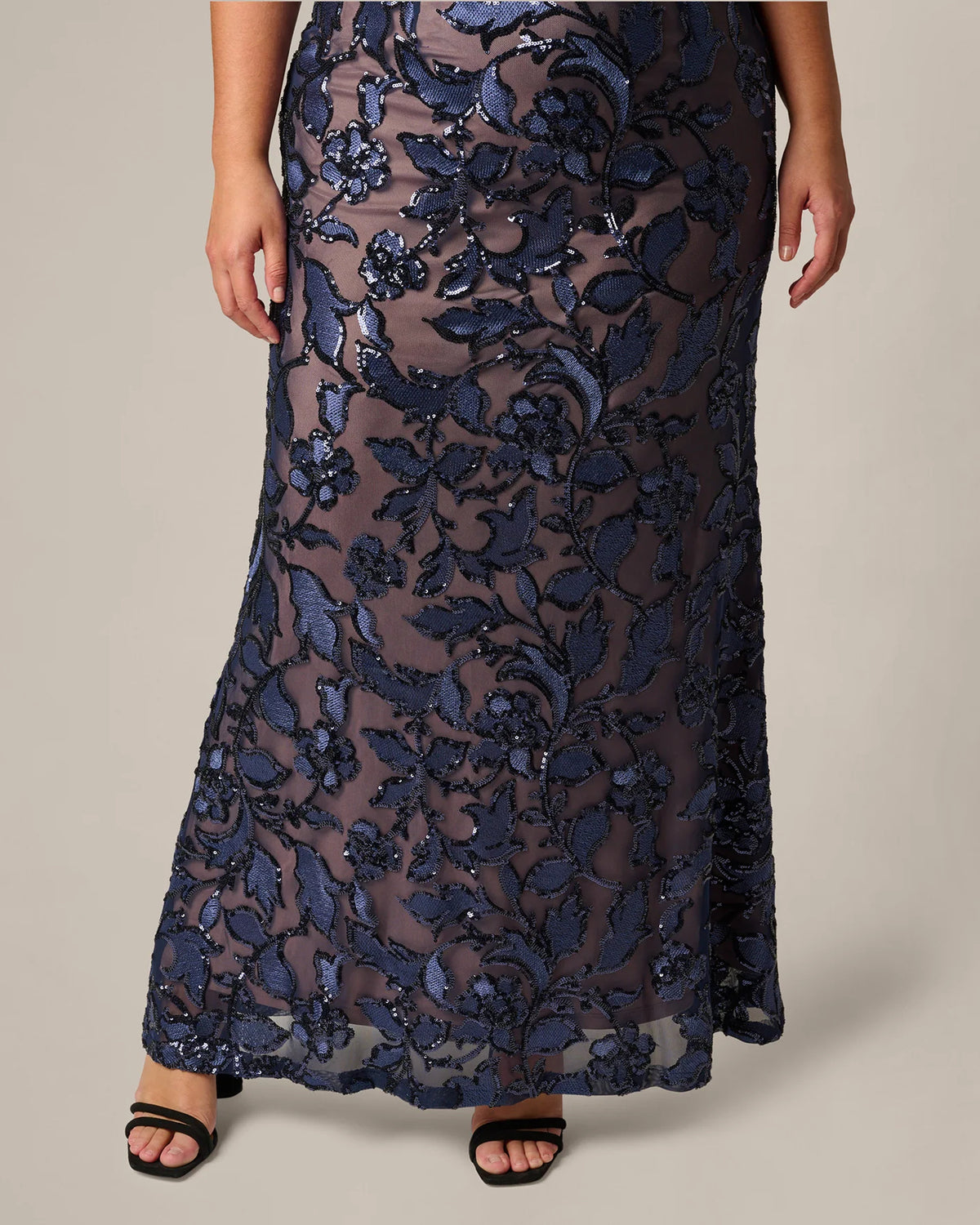 short-sleeve a-line maxi mother of the bride dress - image 4