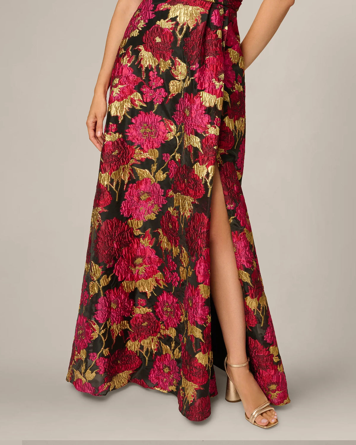 one-shoulder a-line maxi mother of the bride dress - image 4