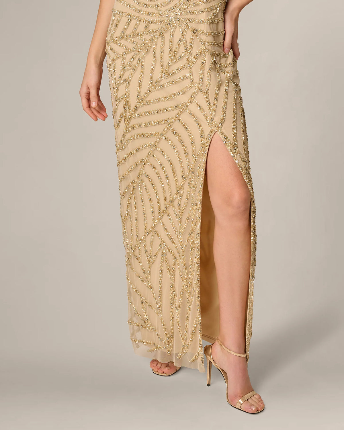 halter neck a-line maxi mother of the bride dress - image 4