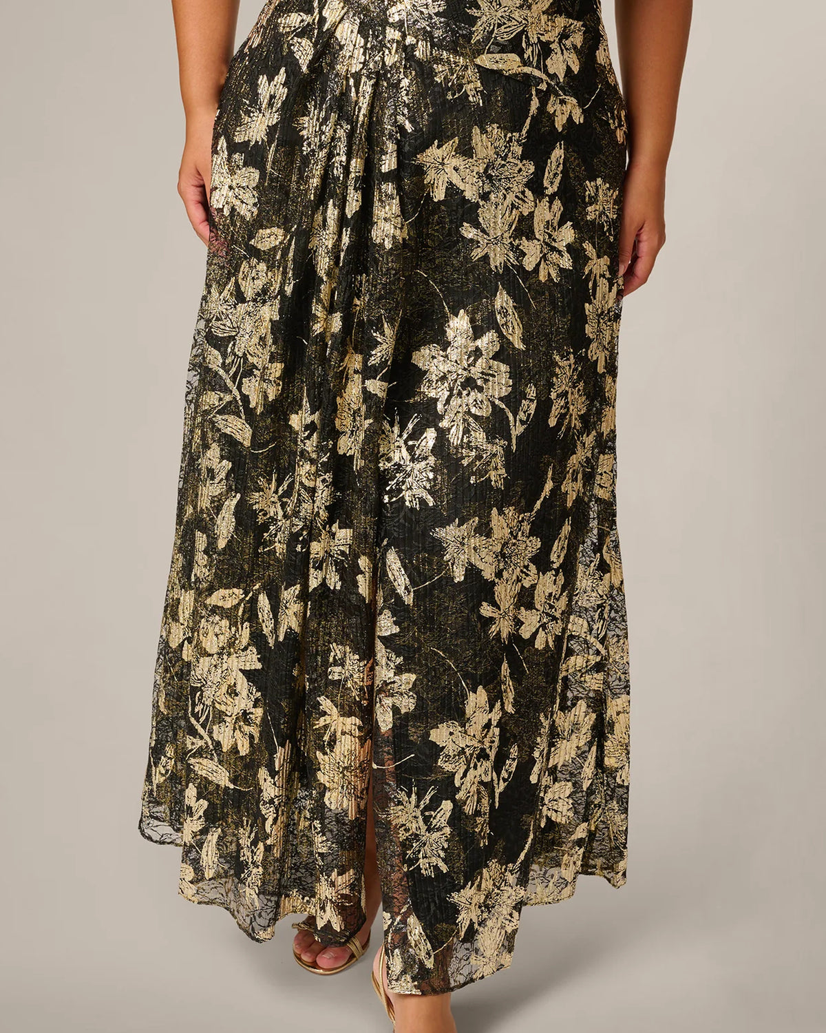 spaghetti strap a-line maxi mother of the bride dress - image 4
