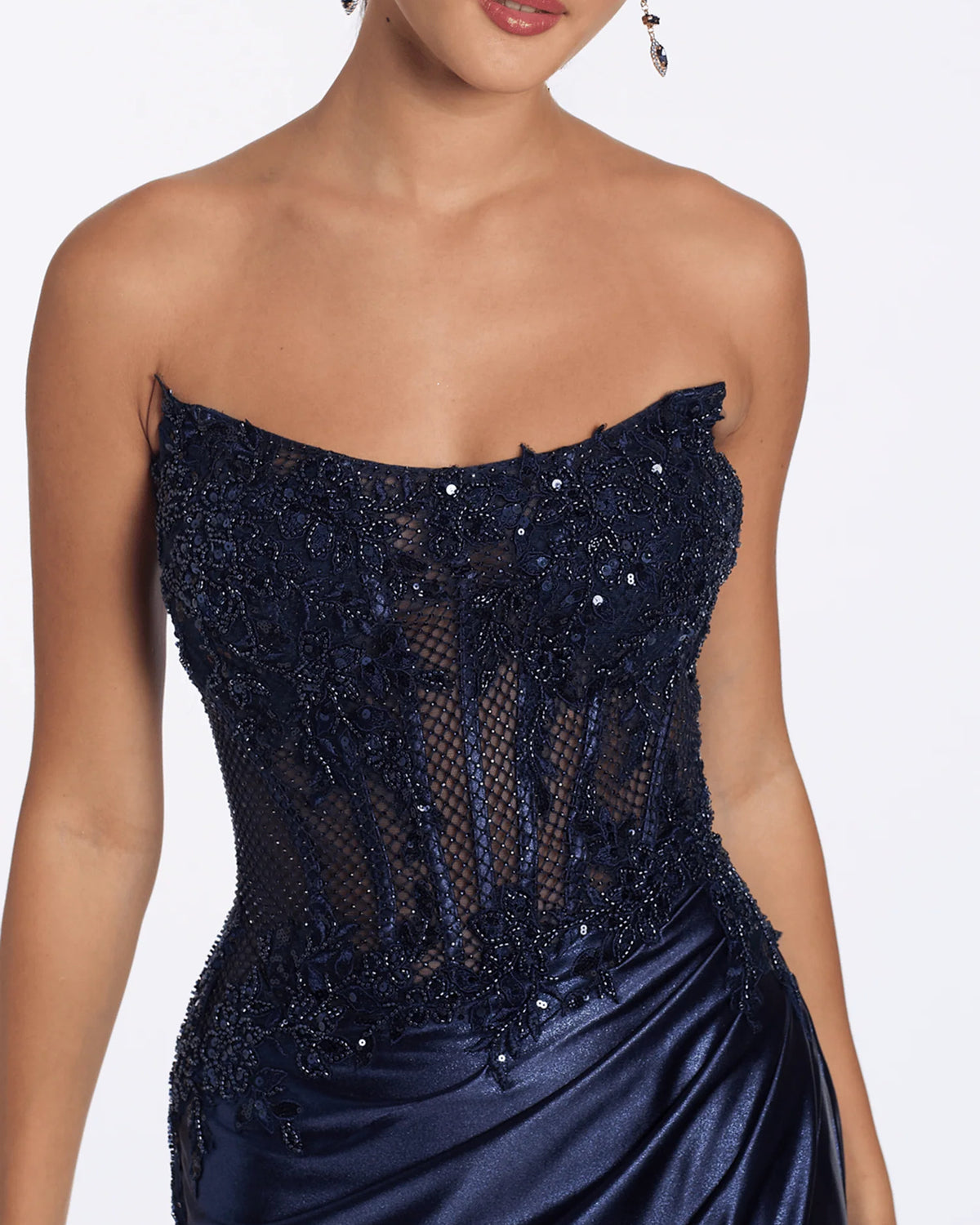 strapless trumpet maxi prom dress - image 4