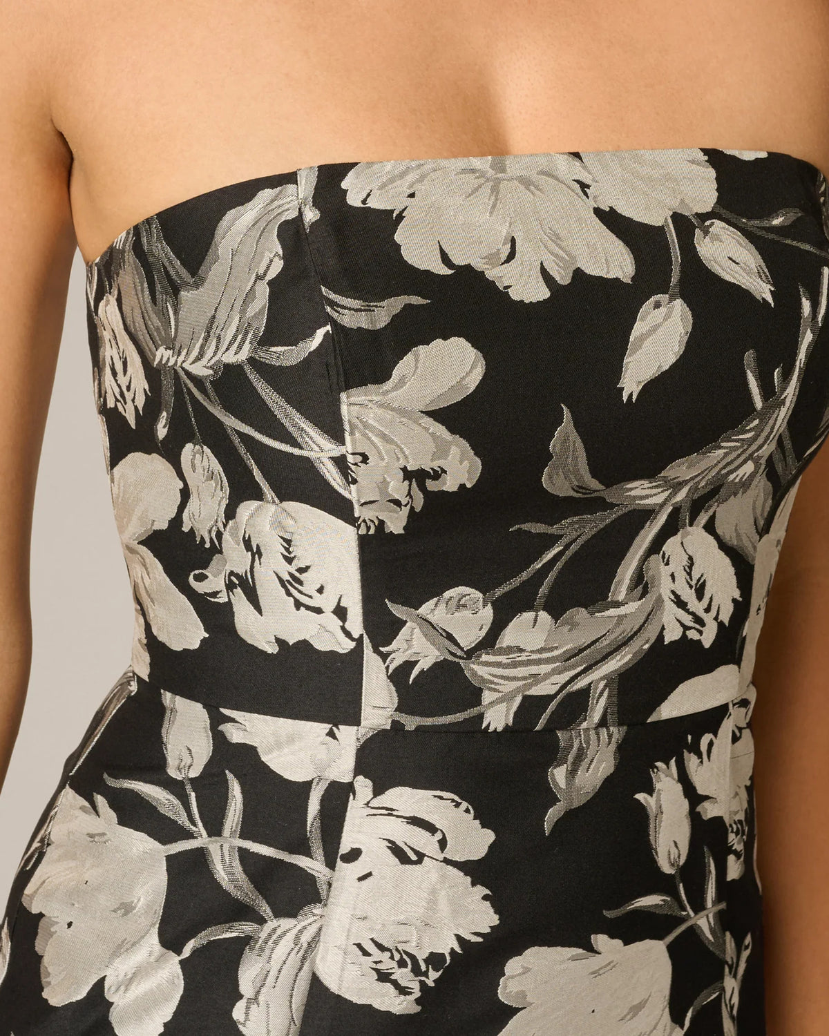 strapless a-line maxi mother of the bride dress - image 4