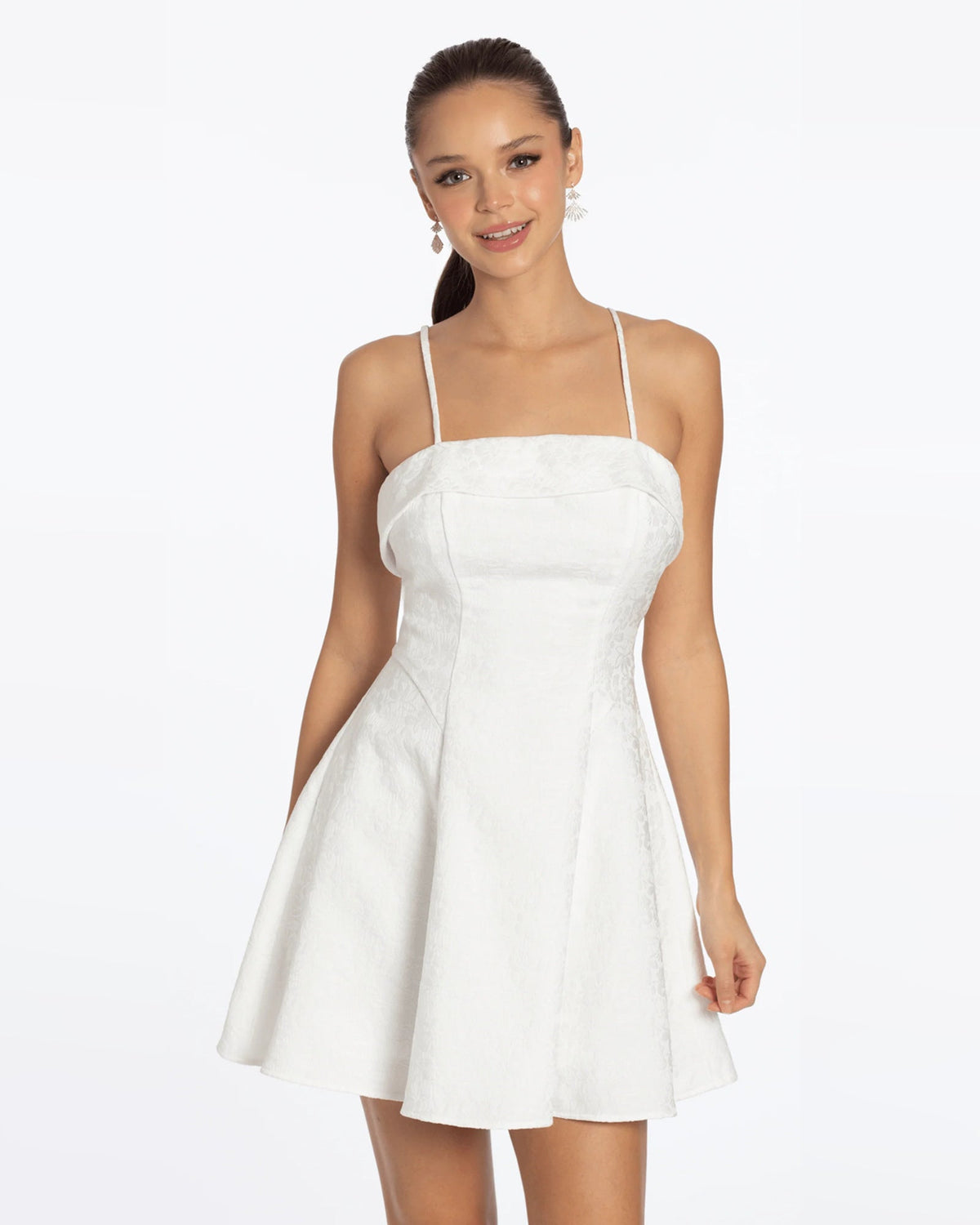 square neck a-line maxi homecoming dress - image 4