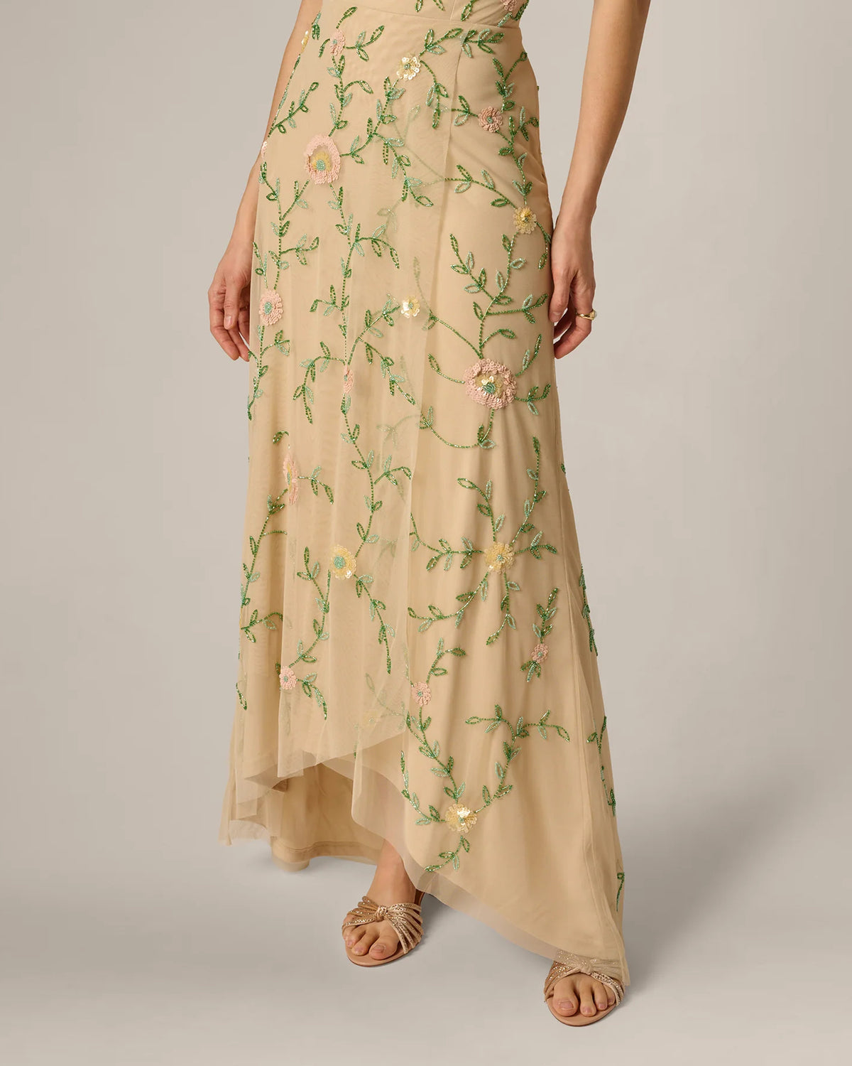 one-shoulder a-line maxi mother of the bride dress - image 4