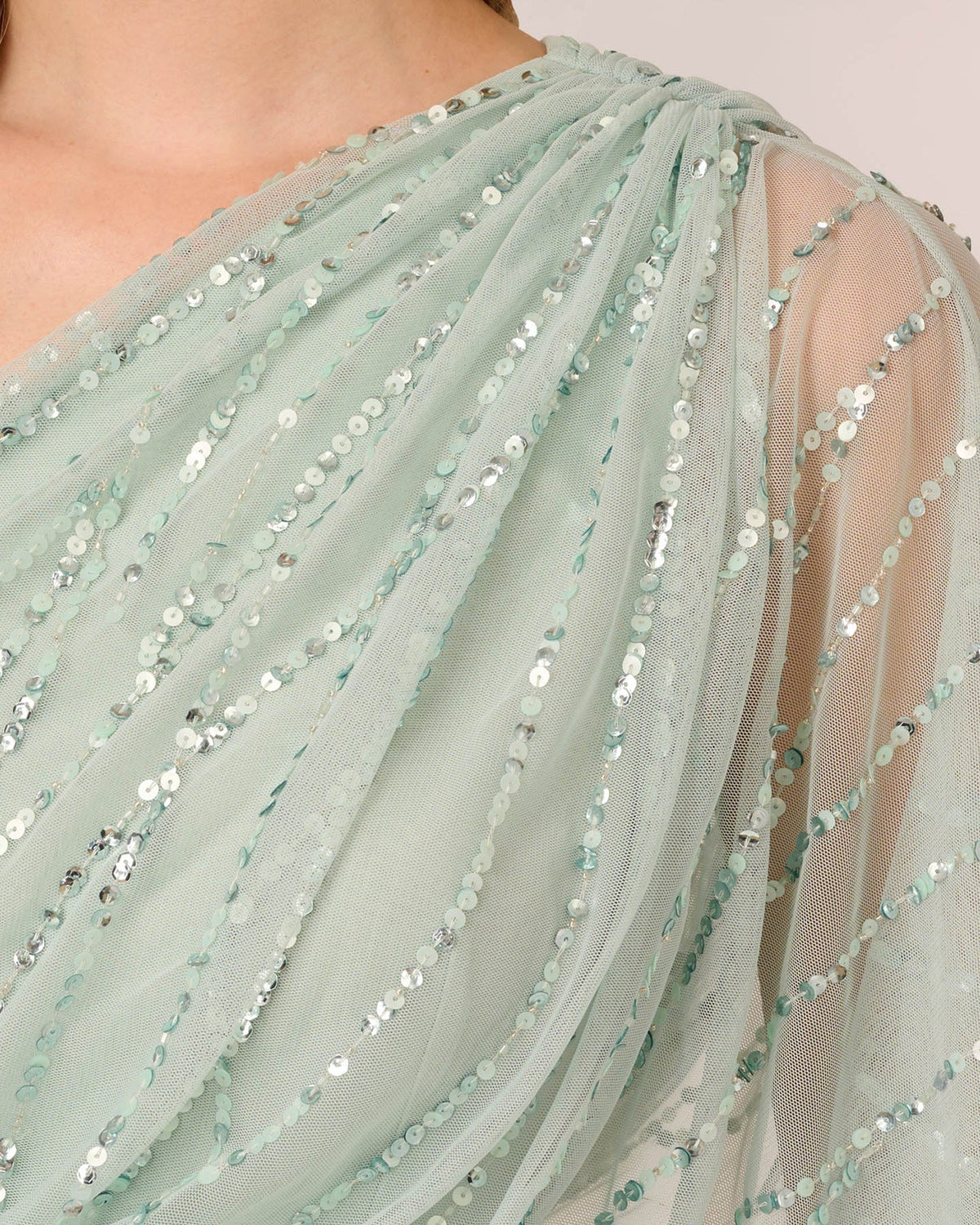 one-shoulder a-line maxi mother of the bride dress - image 4
