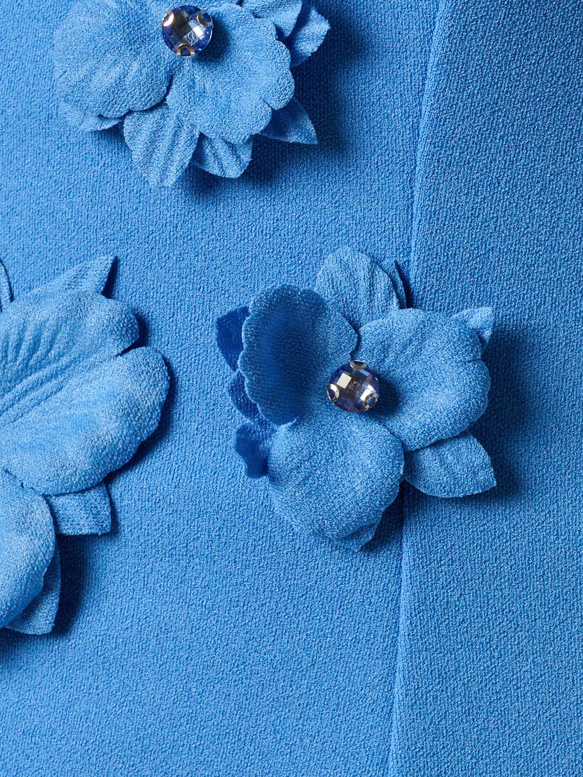 Blue maxi mother of the bride dress, alternate view showing the overall dress design