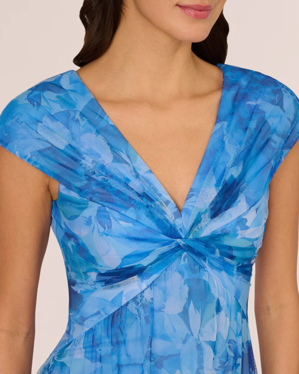 cap-sleeve a-line maxi mother of the bride dress - image 4