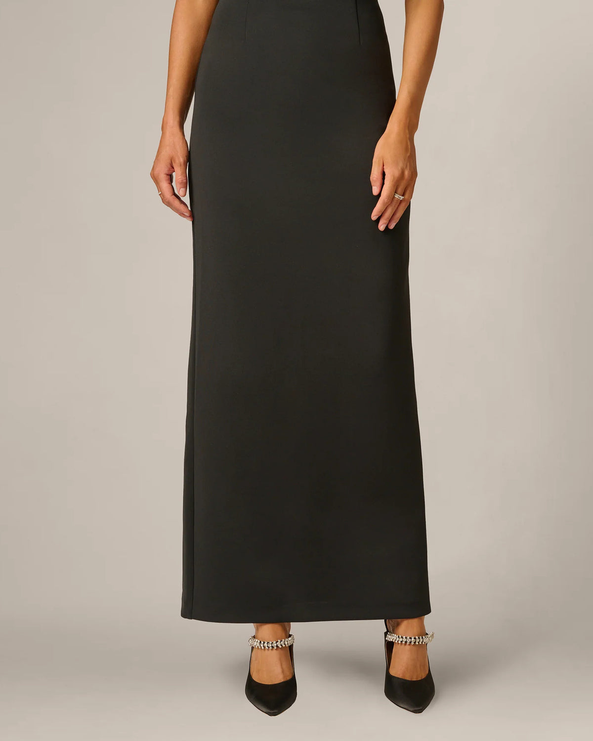 spaghetti strap sheath maxi mother of the bride dress - image 4