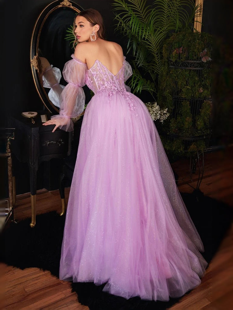 Dusty Rose floor-length prom dress, alternate view showing the overall dress design