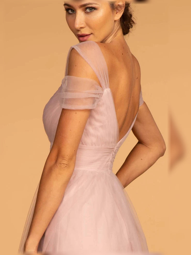 Sky Blue floor-length bridesmaid dress, alternate view showing the overall dress design