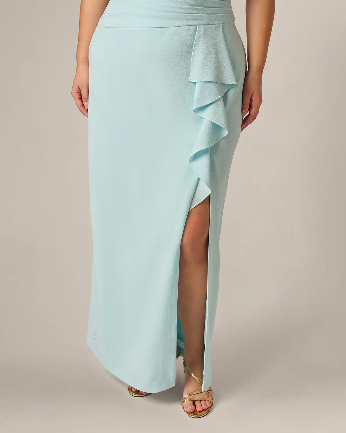 one-shoulder a-line maxi mother of the bride dress - image 4