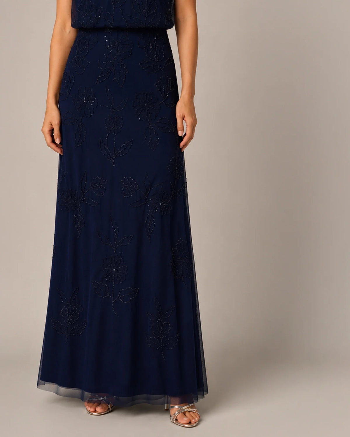 spaghetti strap a-line maxi mother of the bride dress - image 4